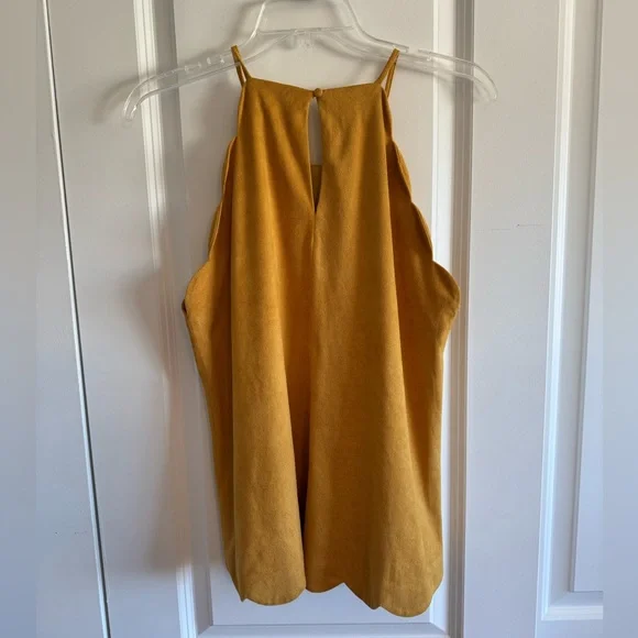 Altar'd State Mustard Sleeveless Scalloped Camisole - Picture 2 of 6